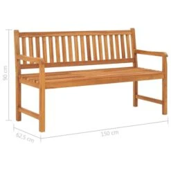 Banc De Jardin 3 Places Avec Table 150 Cm Teck Solide -Mobilier De Jardin banc de jardin 3 places avec table 150 cm teck solide 8719883829777 551908