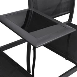 Banc De Jardin à 2 Places 131 Cm Acier Et Textilène Noir -Mobilier De Jardin banc de jardin a 2 places 131 cm acier et textilene noir 3666722413145 847787