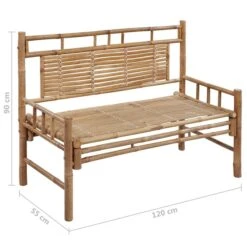 Banc De Jardin Avec Coussin 120 Cm Bambou 26 -Mobilier De Jardin banc de jardin avec coussin 120 cm bambou 3666722418553 839065