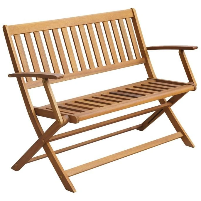 Banc De Jardin Avec Coussin 120 Cm Bois D'acacia Massif 2 4 Banc De Jardin Avec Coussin 120 Cm Bois D'acacia Massif 2 – Image 2