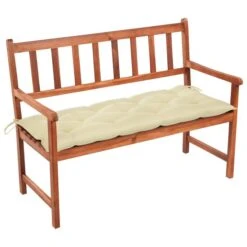 Banc De Jardin Avec Coussin 120 Cm Bois D'acacia Massif 45
