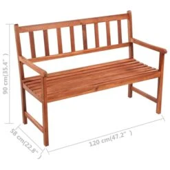 Banc De Jardin Avec Coussin 120 Cm Bois D'acacia Massif 45 -Mobilier De Jardin banc de jardin avec coussin 120 cm bois d acacia massif 3666722419420 838151