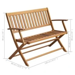 Banc De Jardin Avec Coussin 120 Cm Bois D'acacia Massif 25 -Mobilier De Jardin banc de jardin avec coussin 120 cm bois d acacia massif 3666722450805 777499