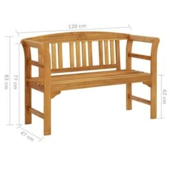 Banc De Jardin Avec Coussin 120 Cm Bois D'acacia Massif 62 -Mobilier De Jardin banc de jardin avec coussin 120 cm bois d acacia massif 8720286282427 842603