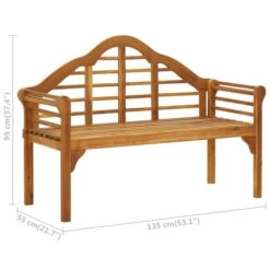 Banc De Jardin Avec Coussin 135 Cm Bois D'acacia Massif 2 -Mobilier De Jardin banc de jardin avec coussin 135 cm bois d acacia massif 3666722151429 1260857