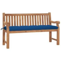 Banc De Jardin Avec Coussin 150 Cm Bois De Teck Massif 12