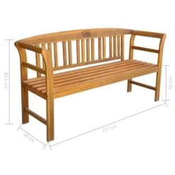 Banc De Jardin Avec Coussin 157 Cm Bois D'acacia Massif 24 -Mobilier De Jardin banc de jardin avec coussin 157 cm bois d acacia massif 3666722416757 842214