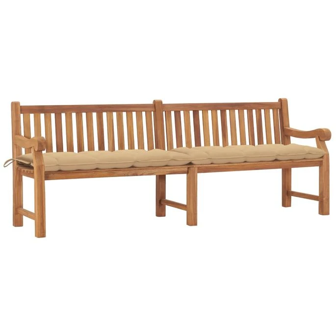 Banc De Jardin Avec Coussin 240 Cm Bois De Teck Massif 2 3 Banc De Jardin Avec Coussin 240 Cm Bois De Teck Massif 2