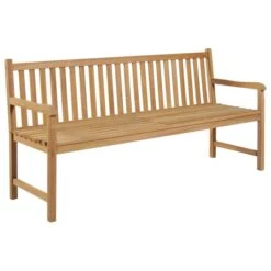 Banc De Jardin Avec Coussin Beige 175 Cm Bois De Teck Massif -Mobilier De Jardin banc de jardin avec coussin beige 175 cm bois de teck massif 8720286267110 829971