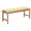 Banc De Jardin Avec Coussin Blanc Crème 120 Cm Bois De Teck 1 Banc De Jardin Avec Coussin Blanc Crème 120 Cm Bois De Teck -Mobilier De Jardin banc de jardin avec coussin blanc creme 120 cm bois de teck 8720286267523 830362