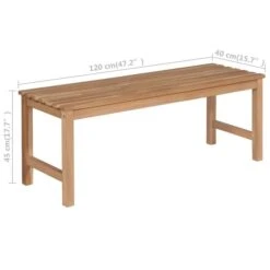 Banc De Jardin Avec Coussin Blanc Crème 120 Cm Bois De Teck -Mobilier De Jardin banc de jardin avec coussin blanc creme 120 cm bois de teck 8720286267523 830370