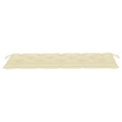 Banc De Jardin Avec Coussin Blanc Crème 150 Cm Teck Massif -Mobilier De Jardin banc de jardin avec coussin blanc creme 150 cm teck massif 3666722752237 830609