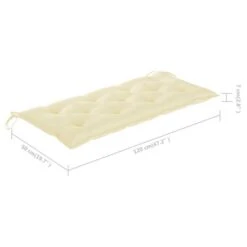 Banc De Jardin Avec Coussin Blanc Crème 240 Cm Teck Massif -Mobilier De Jardin banc de jardin avec coussin blanc creme 240 cm teck massif 3666722870283 830888