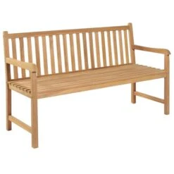 Banc De Jardin Avec Coussin Bleu 150 Cm Bois De Teck Massif 4 -Mobilier De Jardin banc de jardin avec coussin bleu 150 cm bois de teck massif 3666722424813 829171