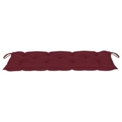 Banc De Jardin Avec Coussin Bordeaux 120 Cm Bois De Teck Massif 5 -Mobilier De Jardin banc de jardin avec coussin bordeaux 120 cm bois de teck massif 8720286261835 824632
