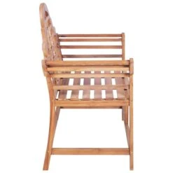 Banc De Jardin Avec Coussin Bordeaux 120 Cm Bois De Teck Massif 5 -Mobilier De Jardin banc de jardin avec coussin bordeaux 120 cm bois de teck massif 8720286261835 824637