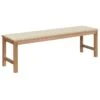Banc De Jardin Avec Coussin Crème 150 Cm Bois De Teck Massif -Mobilier De Jardin banc de jardin avec coussin creme 150 cm bois de teck massif 3666722838269 830480