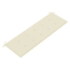 Banc De Jardin Avec Coussin Crème 150 Cm Bois De Teck Massif -Mobilier De Jardin banc de jardin avec coussin creme 150 cm bois de teck massif 3666722838269 830484