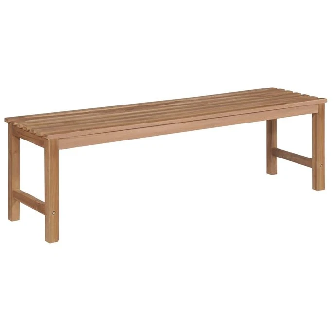 Banc De Jardin Avec Coussin Gris 150 Cm Bois De Teck Massif 4 Banc De Jardin Avec Coussin Gris 150 Cm Bois De Teck Massif – Image 2