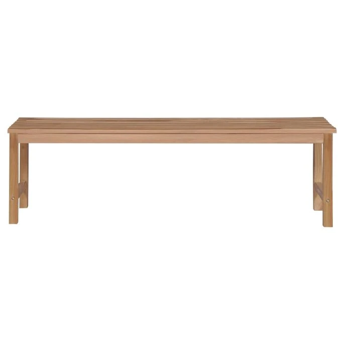 Banc De Jardin Avec Coussin Gris 150 Cm Bois De Teck Massif 5 Banc De Jardin Avec Coussin Gris 150 Cm Bois De Teck Massif – Image 3
