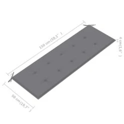 Banc De Jardin Avec Coussin Gris 150 Cm Bois De Teck Massif 19 Banc De Jardin Avec Coussin Gris 150 Cm Bois De Teck Massif -Mobilier De Jardin banc de jardin avec coussin gris 150 cm bois de teck massif 3666722751636 830479