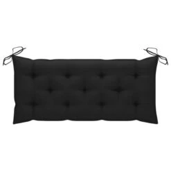Banc De Jardin Avec Coussin Noir 120 Cm Bois De Teck Massif 6 -Mobilier De Jardin banc de jardin avec coussin noir 120 cm bois de teck massif 3666722869836 829095
