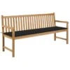 Banc De Jardin Avec Coussin Noir 175 Cm Teck Massif 2 Banc De Jardin Avec Coussin Noir 175 Cm Teck Massif -Mobilier De Jardin banc de jardin avec coussin noir 175 cm teck massif 8720286267158 830006