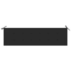 Banc De Jardin Avec Coussin Noir 175 Cm Teck Massif -Mobilier De Jardin banc de jardin avec coussin noir 175 cm teck massif 8720286267158 830011