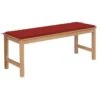 Banc De Jardin Avec Coussin Rouge 120 Cm Bois De Teck Massif -Mobilier De Jardin banc de jardin avec coussin rouge 120 cm bois de teck massif 8720286267417 830255