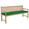 Banc De Jardin Avec Coussin Vert 175 Cm Bois De Teck Massif 2 -Mobilier De Jardin banc de jardin avec coussin vert 175 cm bois de teck massif 8720286267288 830124