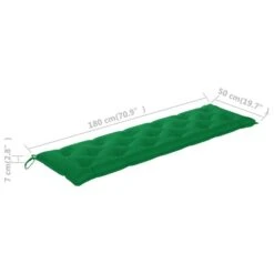 Banc De Jardin Avec Coussin Vert 175 Cm Bois De Teck Massif 2 -Mobilier De Jardin banc de jardin avec coussin vert 175 cm bois de teck massif 8720286267288 830134