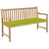 Banc De Jardin Avec Coussin Vert Vif 150 Cm Bois De Teck Massif 4 -Mobilier De Jardin banc de jardin avec coussin vert vif 150 cm bois de teck massif 3666722424745 829233