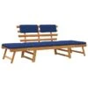 Banc De Jardin Avec Coussins 2-en-1 190 Cm Bois Solide D'acacia 2 -Mobilier De Jardin banc de jardin avec coussins 2 en 1 190 cm bois solide d acacia 3666722138109 1318172