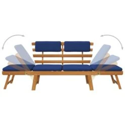 Banc De Jardin Avec Coussins 2-en-1 190 Cm Bois Solide D'acacia 2 -Mobilier De Jardin banc de jardin avec coussins 2 en 1 190 cm bois solide d acacia 3666722138109 1318174