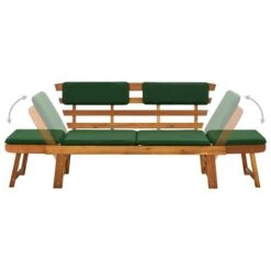 Banc De Jardin Avec Coussins 2-en-1 190 Cm Bois Solide D'acacia -Mobilier De Jardin banc de jardin avec coussins 2 en 1 190 cm bois solide d acacia 3666722175760 1222822