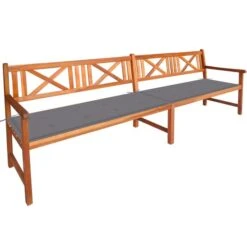 Banc De Jardin Avec Coussins 240 Cm Bois Solide D'acacia 23