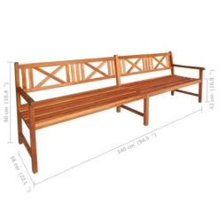 Banc De Jardin Avec Coussins 240 Cm Bois Solide D'acacia 23 -Mobilier De Jardin banc de jardin avec coussins 240 cm bois solide d acacia 3666722208628 1158958