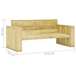 Banc De Jardin Avec Coussins Gris 179 Cm Pin Imprégné -Mobilier De Jardin banc de jardin avec coussins gris 179 cm pin impregne 3666722894425 858659