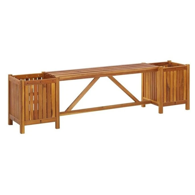 Banc De Jardin Avec Jardinières Acacia Massif Foncé Sikash 3 Banc De Jardin Avec Jardinières Acacia Massif Foncé Sikash
