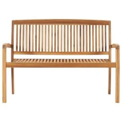 Banc De Jardin Empilable Et Coussin 128,5cm Bois De Teck Massif 26 -Mobilier De Jardin banc de jardin empilable et coussin 128 5cm bois de teck massif 3666722422949 833169