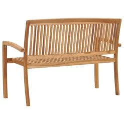 Banc De Jardin Empilable Et Coussin 128,5cm Bois De Teck Massif 26 -Mobilier De Jardin banc de jardin empilable et coussin 128 5cm bois de teck massif 3666722422949 833171