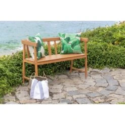 Banc De Jardin En Bois D'eucalyptus - 2 Ou 3 Places - 150 X 67 X 93 Cm - Marron - Aspect Bois -Mobilier De Jardin banc de jardin en bois d eucalyptus 2 ou 3 places 150 x 67 x 93 cm marron aspect bois 3533413000505 461984