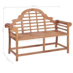 Banc De Jardin Et Coussin à Motif De Feuilles 120cm Teck Massif 2 -Mobilier De Jardin banc de jardin et coussin a motif de feuilles 120cm teck massif 8720286261712 824509