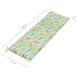 Banc De Jardin Et Coussin à Motif De Feuilles 150cm Teck Massif -Mobilier De Jardin banc de jardin et coussin a motif de feuilles 150cm teck massif 3666722460651 763596