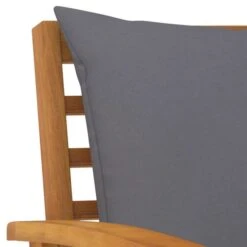 Banc De Jardin Et Coussin Gris Foncé 120cm Bois Solide D'acacia -Mobilier De Jardin banc de jardin et coussin gris fonce 120cm bois solide d acacia 3666722357883 940977