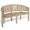 Banc De Jardin Incurvé Teck Massif Clair Ketia 151 Cm -Mobilier De Jardin banc de jardin incurve teck massif clair ketia 151 cm 8718475976066 387191