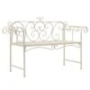 Banc De Jardin Métal Antique Blanc Break 132 Cm