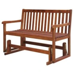 Banc De Jardin Oscillant Acacia Massif Foncé Sikash