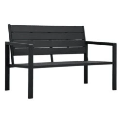 Banc De Jardin Polyéthylène Et Métal Noir Nesly