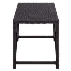 Banc De Jardin Résine Tressée Noire Adgi 120 Cm -Mobilier De Jardin banc de jardin resine tressee noire adgi 120 cm 3666722556408 387730